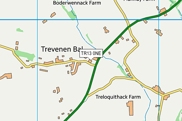 TR13 0NE map - OS VectorMap District (Ordnance Survey) TR13 0NE map - OS VectorMap District (Ordnance Survey)