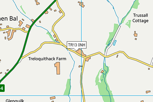TR13 0NH map - OS VectorMap District (Ordnance Survey) TR13 0NH map - OS VectorMap District (Ordnance Survey)