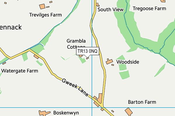 TR13 0NQ map - OS VectorMap District (Ordnance Survey)