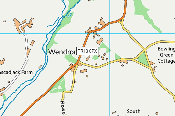 TR13 0PX map - OS VectorMap District (Ordnance Survey)