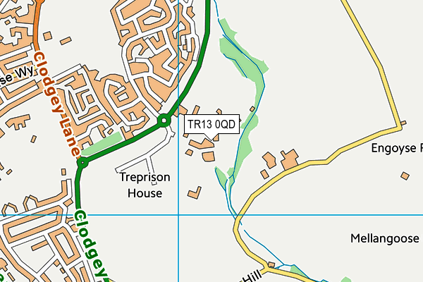 TR13 0QD map - OS VectorMap District (Ordnance Survey) TR13 0QD map - OS VectorMap District (Ordnance Survey)