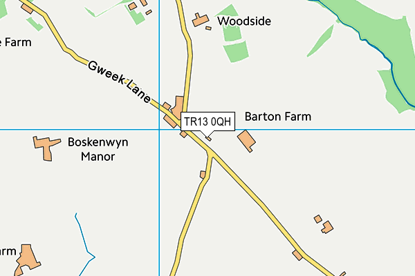 TR13 0QH map - OS VectorMap District (Ordnance Survey) TR13 0QH map - OS VectorMap District (Ordnance Survey)