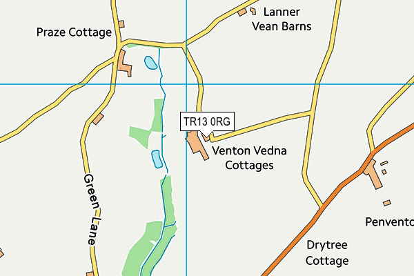 TR13 0RG map - OS VectorMap District (Ordnance Survey) TR13 0RG map - OS VectorMap District (Ordnance Survey)