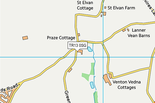 TR13 0SG map - OS VectorMap District (Ordnance Survey) TR13 0SG map - OS VectorMap District (Ordnance Survey)