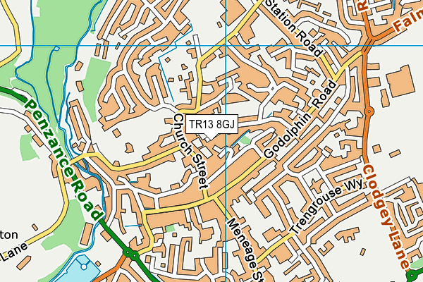 TR13 8GJ map - OS VectorMap District (Ordnance Survey) TR13 8GJ map - OS VectorMap District (Ordnance Survey)
