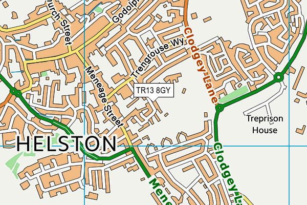 TR13 8GY map - OS VectorMap District (Ordnance Survey) TR13 8GY map - OS VectorMap District (Ordnance Survey)