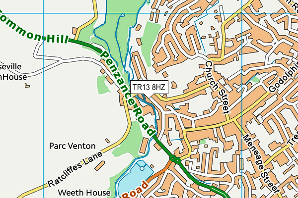 TR13 8HZ map - OS VectorMap District (Ordnance Survey) TR13 8HZ map - OS VectorMap District (Ordnance Survey)