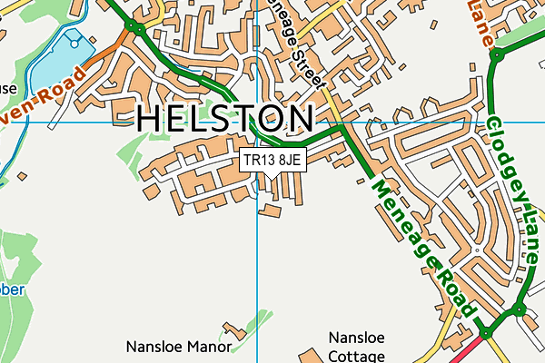 TR13 8JE map - OS VectorMap District (Ordnance Survey)
