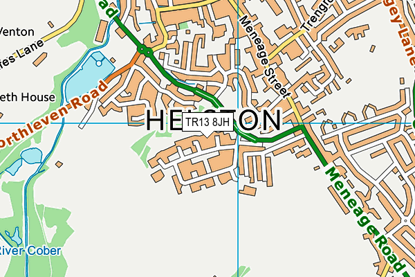 TR13 8JH map - OS VectorMap District (Ordnance Survey)