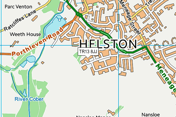 TR13 8JJ map - OS VectorMap District (Ordnance Survey) TR13 8JJ map - OS VectorMap District (Ordnance Survey)