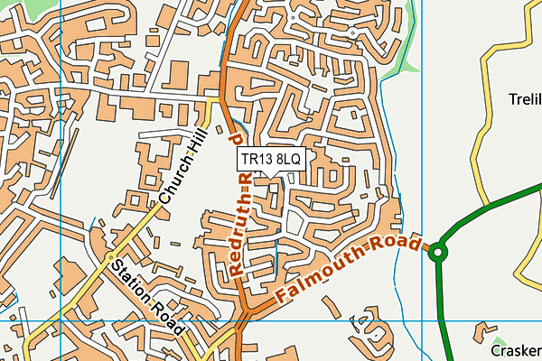 TR13 8LQ map - OS VectorMap District (Ordnance Survey) TR13 8LQ map - OS VectorMap District (Ordnance Survey)