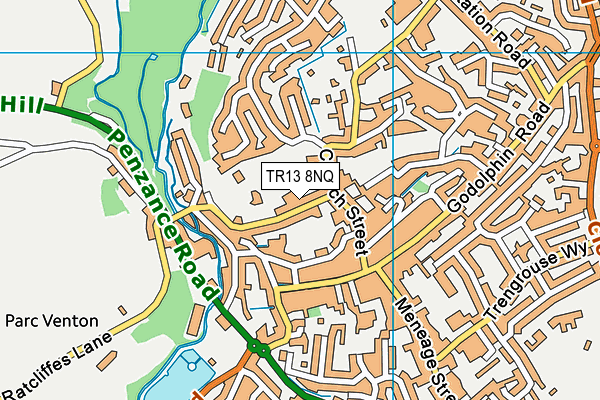 TR13 8NQ map - OS VectorMap District (Ordnance Survey) TR13 8NQ map - OS VectorMap District (Ordnance Survey)