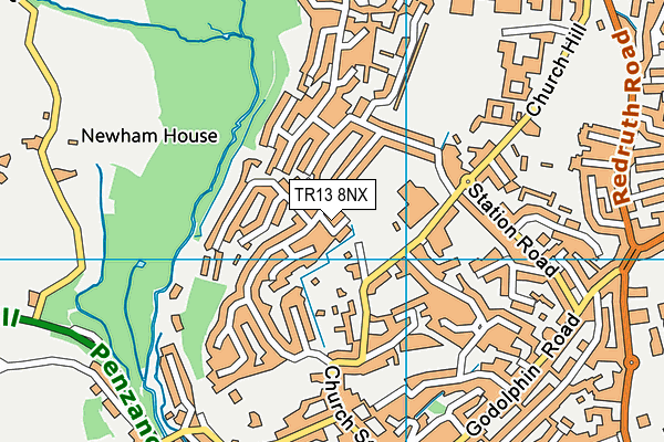 TR13 8NX map - OS VectorMap District (Ordnance Survey) TR13 8NX map - OS VectorMap District (Ordnance Survey)