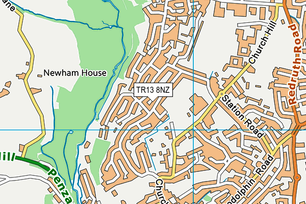 TR13 8NZ map - OS VectorMap District (Ordnance Survey) TR13 8NZ map - OS VectorMap District (Ordnance Survey)