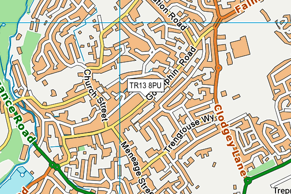 TR13 8PU map - OS VectorMap District (Ordnance Survey) TR13 8PU map - OS VectorMap District (Ordnance Survey)