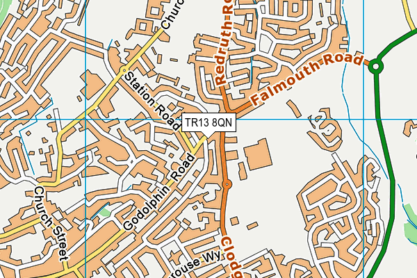 TR13 8QN map - OS VectorMap District (Ordnance Survey) TR13 8QN map - OS VectorMap District (Ordnance Survey)