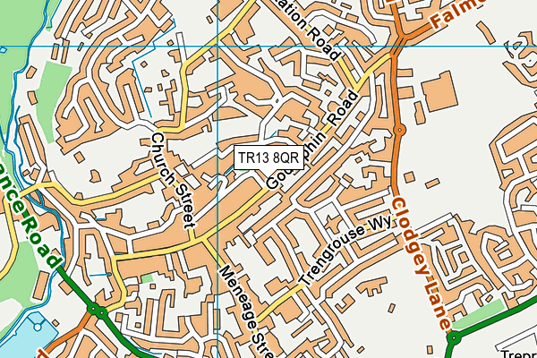 TR13 8QR map - OS VectorMap District (Ordnance Survey) TR13 8QR map - OS VectorMap District (Ordnance Survey)