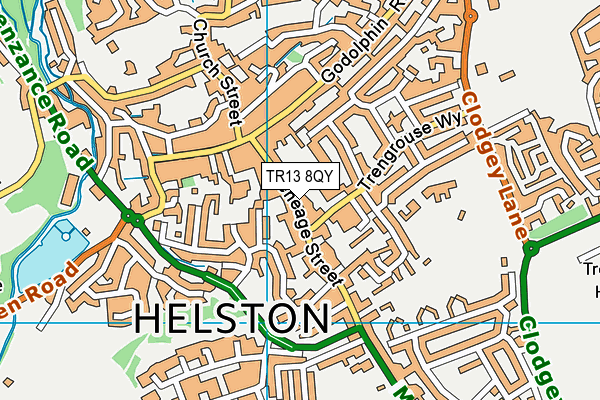 TR13 8QY map - OS VectorMap District (Ordnance Survey)