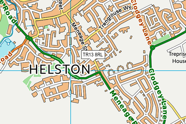 TR13 8RL map - OS VectorMap District (Ordnance Survey)