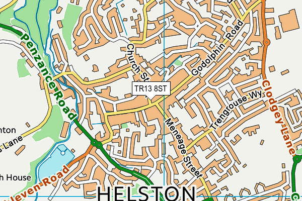 TR13 8ST map - OS VectorMap District (Ordnance Survey) TR13 8ST map - OS VectorMap District (Ordnance Survey)