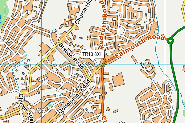 TR13 8XH map - OS VectorMap District (Ordnance Survey) TR13 8XH map - OS VectorMap District (Ordnance Survey)