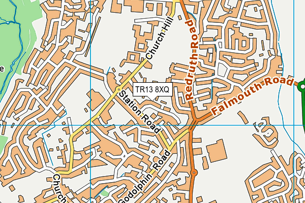 TR13 8XQ map - OS VectorMap District (Ordnance Survey) TR13 8XQ map - OS VectorMap District (Ordnance Survey)