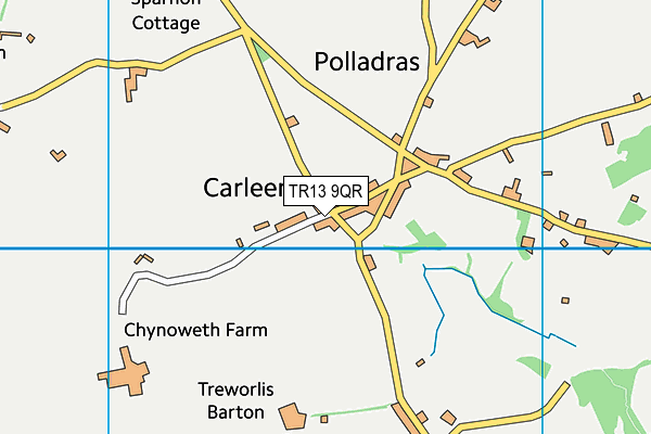 TR13 9QR map - OS VectorMap District (Ordnance Survey) TR13 9QR map - OS VectorMap District (Ordnance Survey)