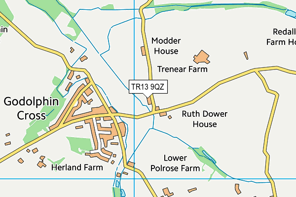 TR13 9QZ map - OS VectorMap District (Ordnance Survey)