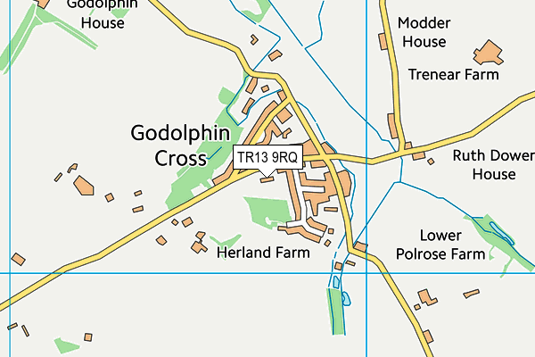TR13 9RQ map - OS VectorMap District (Ordnance Survey) TR13 9RQ map - OS VectorMap District (Ordnance Survey)