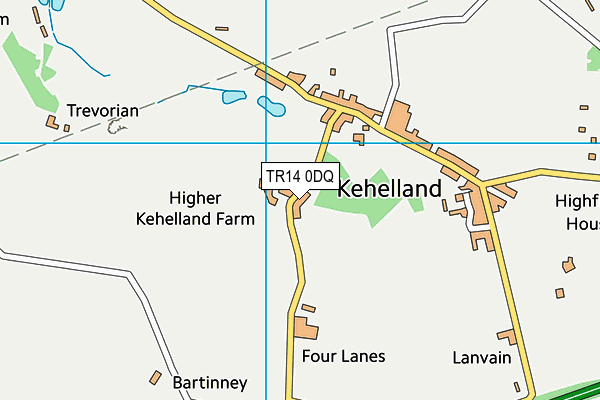 TR14 0DQ map - OS VectorMap District (Ordnance Survey) TR14 0DQ map - OS VectorMap District (Ordnance Survey)