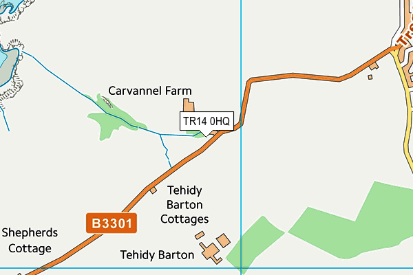 TR14 0HQ map - OS VectorMap District (Ordnance Survey) TR14 0HQ map - OS VectorMap District (Ordnance Survey)