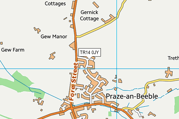TR14 0JY map - OS VectorMap District (Ordnance Survey) TR14 0JY map - OS VectorMap District (Ordnance Survey)