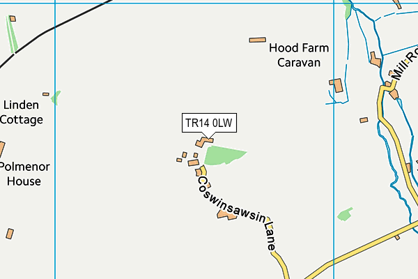 TR14 0LW map - OS VectorMap District (Ordnance Survey) TR14 0LW map - OS VectorMap District (Ordnance Survey)