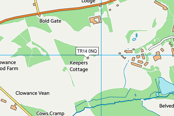TR14 0NQ map - OS VectorMap District (Ordnance Survey)