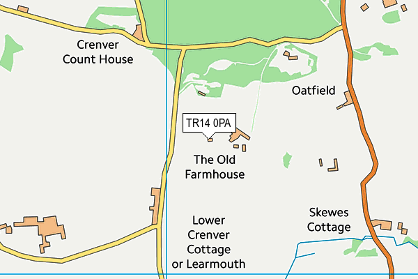 TR14 0PA map - OS VectorMap District (Ordnance Survey)