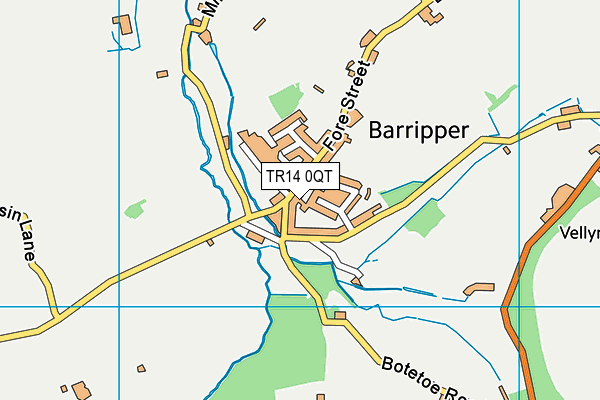 TR14 0QT map - OS VectorMap District (Ordnance Survey) TR14 0QT map - OS VectorMap District (Ordnance Survey)