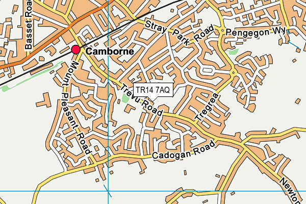 TR14 7AQ map - OS VectorMap District (Ordnance Survey) TR14 7AQ map - OS VectorMap District (Ordnance Survey)