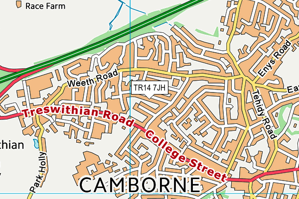 TR14 7JH map - OS VectorMap District (Ordnance Survey) TR14 7JH map - OS VectorMap District (Ordnance Survey)