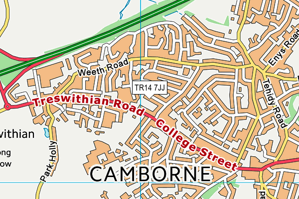 TR14 7JJ map - OS VectorMap District (Ordnance Survey) TR14 7JJ map - OS VectorMap District (Ordnance Survey)
