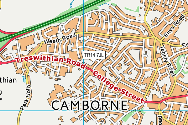 TR14 7JL map - OS VectorMap District (Ordnance Survey) TR14 7JL map - OS VectorMap District (Ordnance Survey)