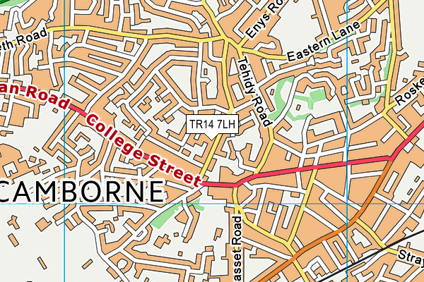 TR14 7LH map - OS VectorMap District (Ordnance Survey) TR14 7LH map - OS VectorMap District (Ordnance Survey)