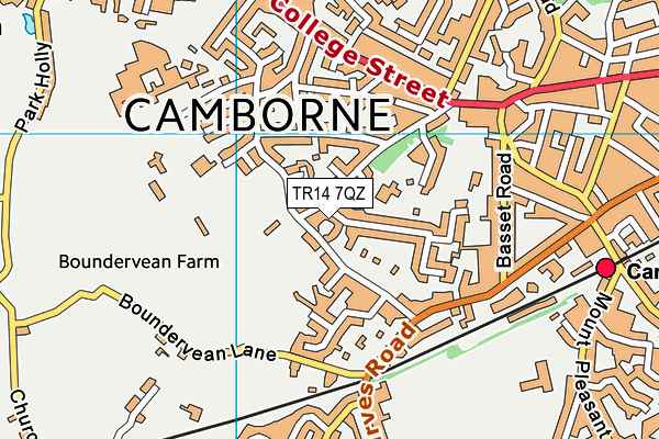 TR14 7QZ map - OS VectorMap District (Ordnance Survey) TR14 7QZ map - OS VectorMap District (Ordnance Survey)