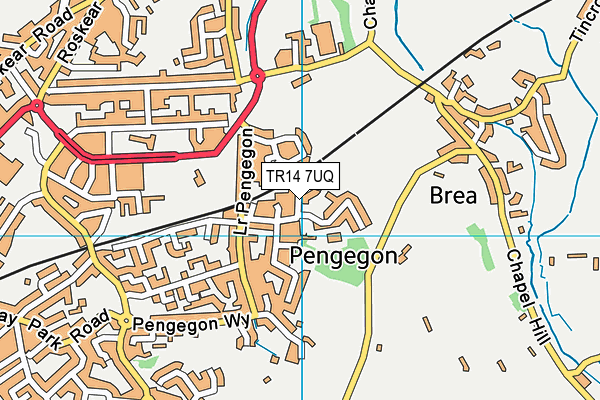 TR14 7UQ map - OS VectorMap District (Ordnance Survey) TR14 7UQ map - OS VectorMap District (Ordnance Survey)