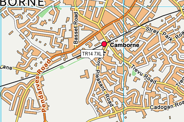 TR14 7XL map - OS VectorMap District (Ordnance Survey) TR14 7XL map - OS VectorMap District (Ordnance Survey)