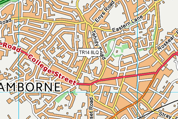 TR14 8LQ map - OS VectorMap District (Ordnance Survey) TR14 8LQ map - OS VectorMap District (Ordnance Survey)