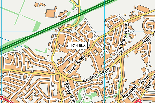 TR14 8LX map - OS VectorMap District (Ordnance Survey) TR14 8LX map - OS VectorMap District (Ordnance Survey)