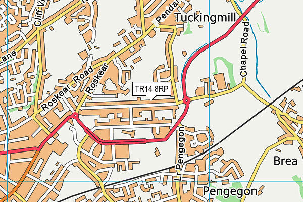 TR14 8RP map - OS VectorMap District (Ordnance Survey) TR14 8RP map - OS VectorMap District (Ordnance Survey)