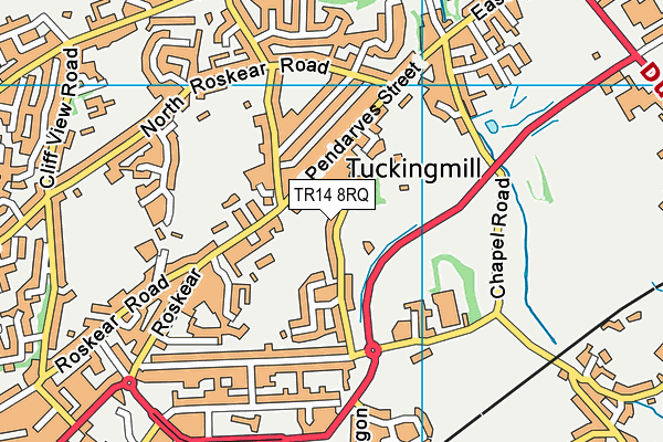 TR14 8RQ map - OS VectorMap District (Ordnance Survey)