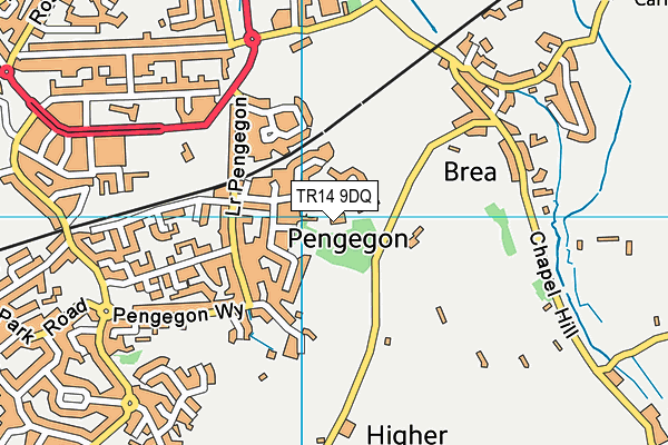 TR14 9DQ map - OS VectorMap District (Ordnance Survey) TR14 9DQ map - OS VectorMap District (Ordnance Survey)