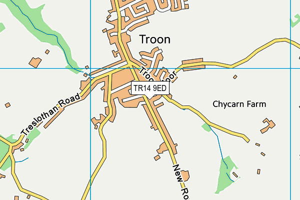 TR14 9ED map - OS VectorMap District (Ordnance Survey) TR14 9ED map - OS VectorMap District (Ordnance Survey)